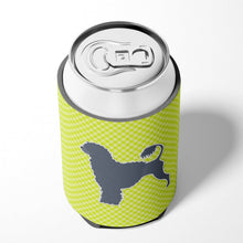 Load image into Gallery viewer, Portuguese Water Dog Checkerboard Green Can or Bottle Hugger BB3868CC