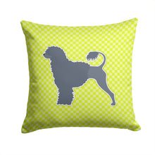 Load image into Gallery viewer, Portuguese Water Dog Checkerboard Green Throw Pillow - 14x14 Decorative Pillow – Art for Your Home &amp; Patio BB3868PW1414