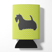 Load image into Gallery viewer, Scottish Terrier Checkerboard Green Can or Bottle Hugger BB3869CC