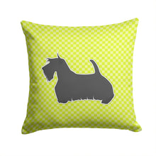Load image into Gallery viewer, Scottish Terrier Checkerboard Green Throw Pillow - 14x14 Decorative Pillow – Art for Your Home &amp; Patio BB3869PW1414