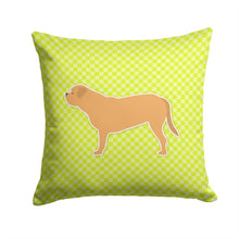 Load image into Gallery viewer, Dogue de Bordeaux Checkerboard Green Throw Pillow - 14x14 Decorative Pillow – Art for Your Home &amp; Patio BB3870PW1414