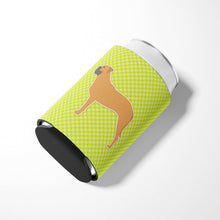 Load image into Gallery viewer, Bullmastiff Checkerboard Green Can or Bottle Hugger BB3871CC
