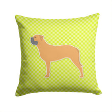 Load image into Gallery viewer, Bullmastiff Checkerboard Green Throw Pillow - 14x14 Decorative Pillow – Art for Your Home &amp; Patio BB3871PW1414