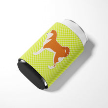Load image into Gallery viewer, Akita Checkerboard Green Can or Bottle Hugger BB3872CC
