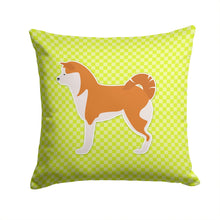 Load image into Gallery viewer, Akita Checkerboard Green Throw Pillow - 14x14 Decorative Pillow – Art for Your Home &amp; Patio BB3872PW1414