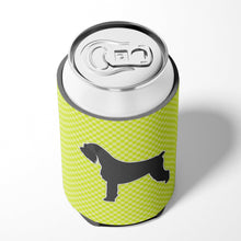 Load image into Gallery viewer, Giant Schnauzer Checkerboard Green Can or Bottle Hugger BB3873CC