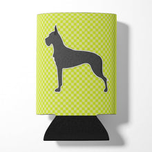 Load image into Gallery viewer, Great Dane Checkerboard Green Can or Bottle Hugger BB3875CC