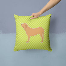 Load image into Gallery viewer, Fila Brasileiro Checkerboard Green Throw Pillow - 14x14 Decorative Pillow – Art for Your Home &amp; Patio BB3879PW1414