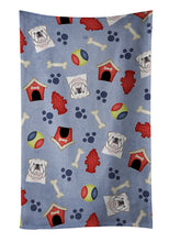 Load image into Gallery viewer, Dog House Collection White English Bulldog  Kitchen Towel – Artistic Dish Towel for Everyday Use BB3999KTWL
