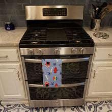 Load image into Gallery viewer, Dog House Collection Silver Gray Poodle Kitchen Towel – Artistic Dish Towel for Everyday Use BB4038KTWL