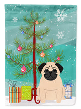 Load image into Gallery viewer, Merry Christmas Tree Pug Fawn Flag Canvas House Size BB4133CHF