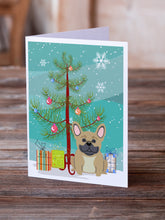 Load image into Gallery viewer, Merry Christmas Tree French Bulldog Cream Greeting Cards Pack of 8