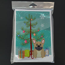 Load image into Gallery viewer, Merry Christmas Tree French Bulldog Cream Greeting Cards Pack of 8