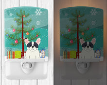 Load image into Gallery viewer, Merry Christmas Tree French Bulldog Piebald Ceramic Night Light BB4136CNL