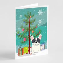 Load image into Gallery viewer, Merry Christmas Tree French Bulldog Piebald Greeting Cards Pack of 8