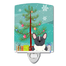 Load image into Gallery viewer, Merry Christmas Tree French Bulldog Black White Ceramic Night Light BB4137CNL