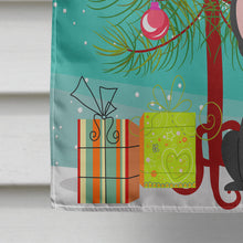 Load image into Gallery viewer, Merry Christmas Tree French Bulldog Black Flag Canvas House Size BB4139CHF