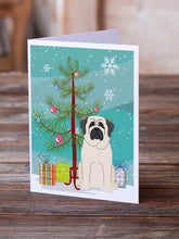 Load image into Gallery viewer, Merry Christmas Tree Mastiff White Greeting Cards Pack of 8