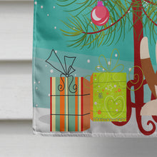 Load image into Gallery viewer, Merry Christmas Tree Basset Hound Flag Canvas House Size BB4146CHF