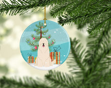 Load image into Gallery viewer, Merry Christmas Tree South Russian Sheepdog Ornament - Round Ceramic Ornament – Artist-Designed Keepsake Decoration BB4149CO1