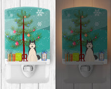 Load image into Gallery viewer, Merry Christmas Tree West Siberian Laika Spitz Ceramic Night Light BB4150CNL