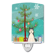 Load image into Gallery viewer, Merry Christmas Tree West Siberian Laika Spitz Ceramic Night Light BB4150CNL