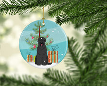Load image into Gallery viewer, Merry Christmas Tree Black Russian Terrier Ornament - Round Ceramic Ornament – Artist-Designed Keepsake Decoration BB4151CO1
