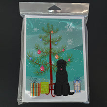 Load image into Gallery viewer, Merry Christmas Tree Black Russian Terrier Greeting Cards Pack of 8