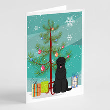 Load image into Gallery viewer, Merry Christmas Tree Black Russian Terrier Greeting Cards Pack of 8