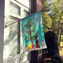 Load image into Gallery viewer, Merry Christmas Tree Manchester Terrier Flag Canvas House Size BB4153CHF