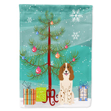 Load image into Gallery viewer, Merry Christmas Tree Russian Spaniel Flag Canvas House Size BB4156CHF