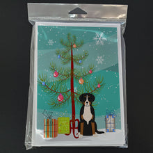 Load image into Gallery viewer, Merry Christmas Tree Greater Swiss Mountain Dog Greeting Cards Pack of 8