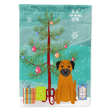 Load image into Gallery viewer, Merry Christmas Tree Border Terrier Flag Canvas House Size BB4164CHF
