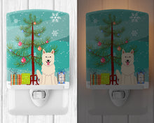 Load image into Gallery viewer, Merry Christmas Tree White German Shepherd Ceramic Night Light BB4170CNL