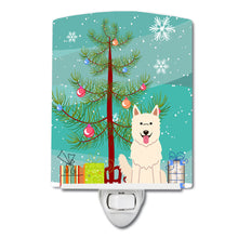 Load image into Gallery viewer, Merry Christmas Tree White German Shepherd Ceramic Night Light BB4170CNL