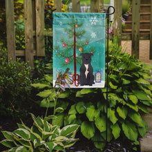 Load image into Gallery viewer, Merry Christmas Tree Staffordshire Bull Terrier Blue Garden Flag - Outdoor Decorative Yard Flag BB4171GF