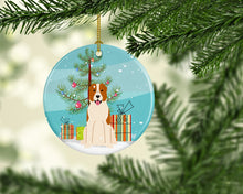 Load image into Gallery viewer, Merry Christmas Tree Central Asian Shepherd Dog Ornament - Round Ceramic Ornament – Artist-Designed Keepsake Decoration BB4174CO1