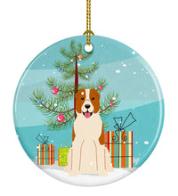 Load image into Gallery viewer, Merry Christmas Tree Central Asian Shepherd Dog Ornament - Round Ceramic Ornament – Artist-Designed Keepsake Decoration BB4174CO1