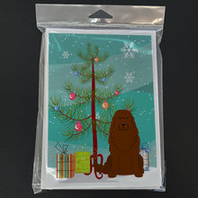 Load image into Gallery viewer, Merry Christmas Tree Caucasian Shepherd Dog Greeting Cards Pack of 8