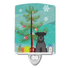 Load image into Gallery viewer, Merry Christmas Tree Miniature Schanuzer Black Ceramic Night Light BB4176CNL