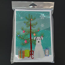 Load image into Gallery viewer, Merry Christmas Tree Miniature Schnauzer White Greeting Cards Pack of 8