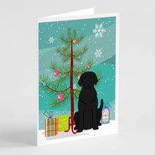 Load image into Gallery viewer, Merry Christmas Tree Black Labrador Greeting Cards Pack of 8