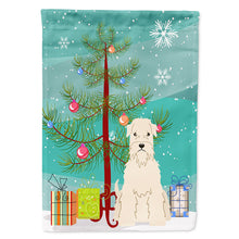 Load image into Gallery viewer, Merry Christmas Tree Soft Coated Wheaten Terrier Flag Canvas House Size BB4186CHF