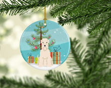 Load image into Gallery viewer, Merry Christmas Tree Soft Coated Wheaten Terrier Ornament - Round Ceramic Ornament – Artist-Designed Keepsake Decoration BB4186CO1