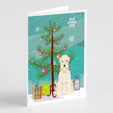 Load image into Gallery viewer, Merry Christmas Tree Soft Coated Wheaten Terrier Greeting Cards Pack of 8
