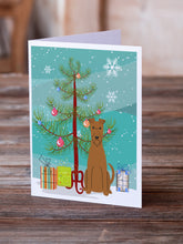 Load image into Gallery viewer, Merry Christmas Tree Irish Terrier Greeting Cards Pack of 8