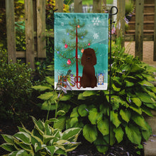 Load image into Gallery viewer, Merry Christmas Tree Irish Water Spaniel Garden Flag - Outdoor Decorative Yard Flag BB4188GF