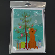 Load image into Gallery viewer, Merry Christmas Tree Irish Setter Greeting Cards Pack of 8