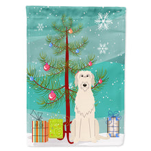 Load image into Gallery viewer, Merry Christmas Tree Irish Wolfhound Flag Canvas House Size BB4190CHF