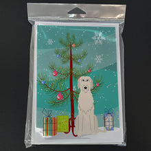 Load image into Gallery viewer, Merry Christmas Tree Irish Wolfhound Greeting Cards Pack of 8